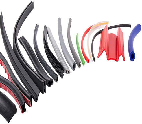 Extruderade gummiprodukter